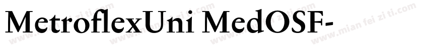MetroflexUni MedOSF字体转换